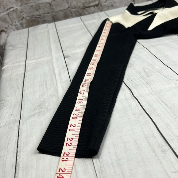 ZARA Knit Black & White Colorblock Zip-Up Jacket Size M - Picture 8 of 8